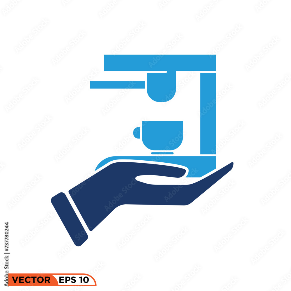 Obraz premium Food in hand icon design vector graphic of template, sign and symbol
