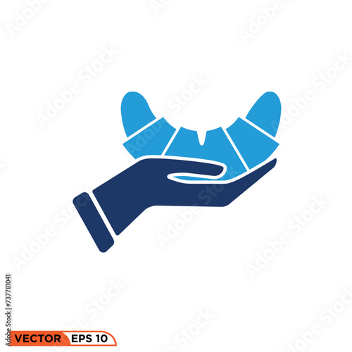 cookies in hands icon design vector graphic of template, sign and symbol