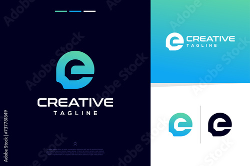 Abstract alphabet modern futuristic design concept for branding logo design inspirations
