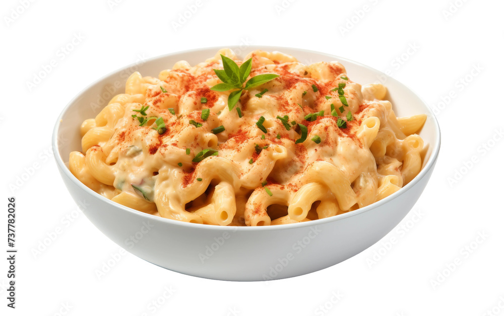 Creamy Lobster Pasta Comfort on white background Creamy Lobster Pasta Comfort on white background