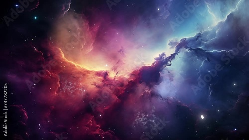 a mesmerizing astrophotography image of a nebulaic. captivating science wallpaper. seamless looping overlay 4k virtual video animation background  photo