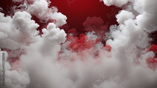 Modern white and red smoke pattern for stylish banner background 
