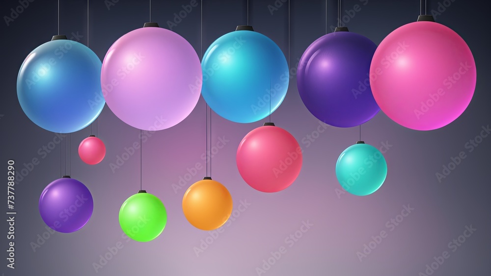 Neon Orb Gradient Bubble Banner Background Neon Orb Gradient Bubble Banner Background