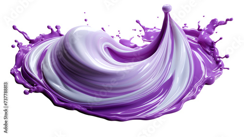 violet and white paint liquid splash isolated against transparent backgroundpurple paint liquid splash isolated against transparent background
 photo