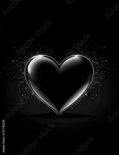 Heart black background heart wallpaper for phone Generative AI