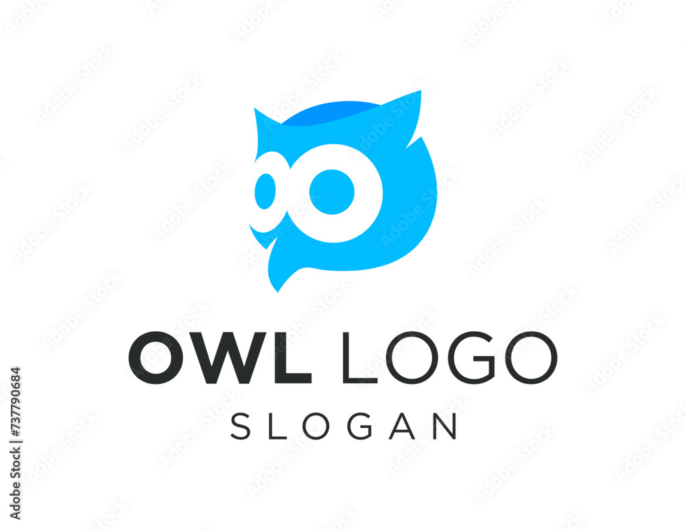 The logo design is about an Owl and was created using the Corel Draw 2018 application with a white background.