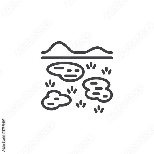Wetland line icon