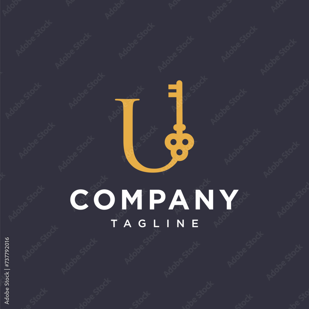 Letter U Key Logo icon vector template Letter U Key Logo icon vector template