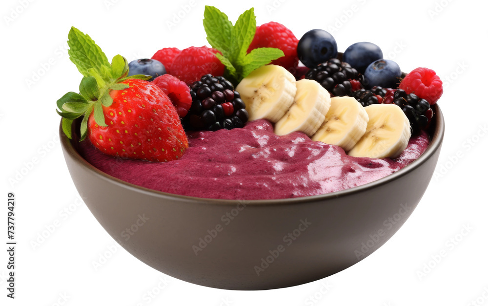Berries on Acai on transparent background Berries on Acai on transparent background