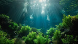 Transform your design with enchanting underwater kingdom backdrops.