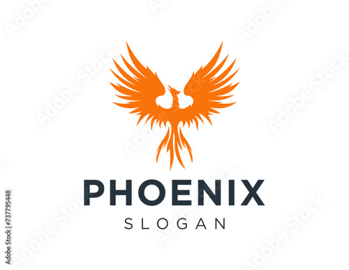 The logo design is about Phoenix and was created using the Corel Draw 2018 application with a white background.
