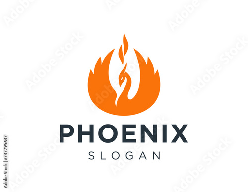 The logo design is about Phoenix and was created using the Corel Draw 2018 application with a white background.