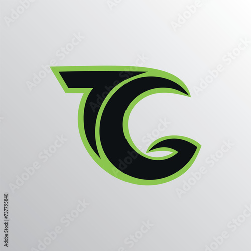 Abstract 7G letter logo. Sport style logo photo