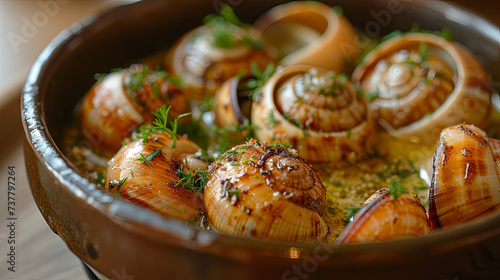 Snails cooked in sauce