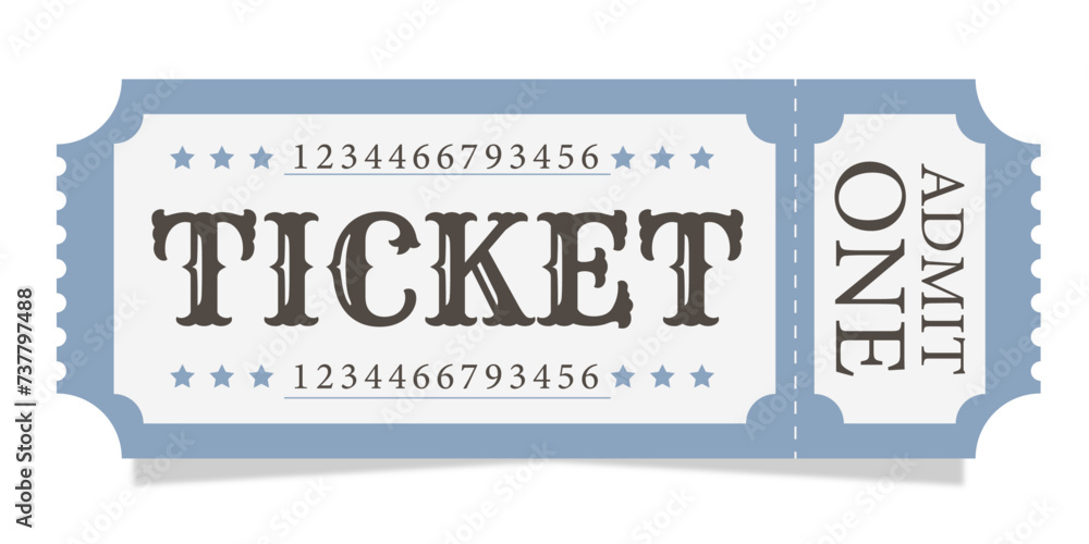 Retro ticket. Set of Ticket. Template Tickets. Collection of vintage ...