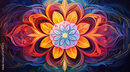 Mandala, the mysterious and charming beauty of flowers © ma