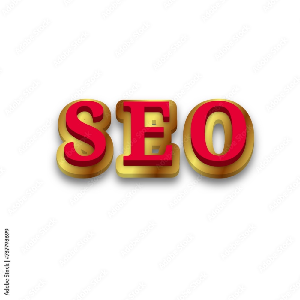 3D Seo text poster art 3D Seo text poster art
