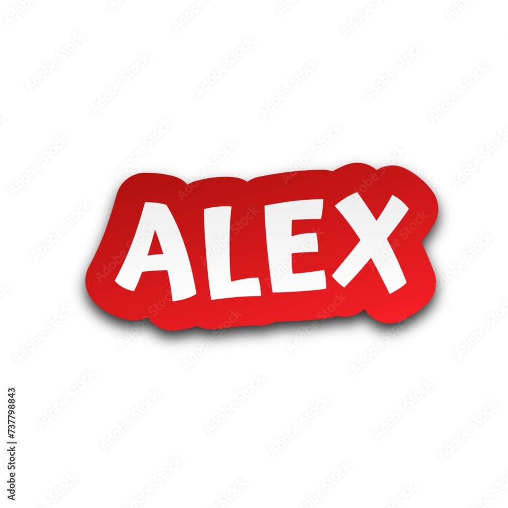 3D Alex name text banner
