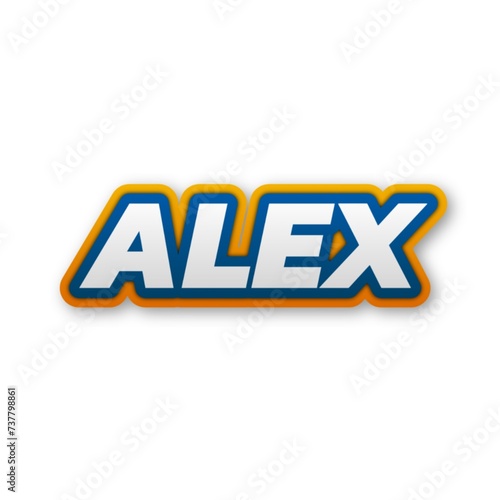 Fototapeta 3D Alex name text banner