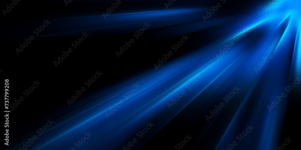 Glowing Blue light rays on a black abstract background Glowing Blue light rays on a black abstract background