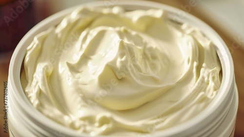 Fresh White Yogurt in a Bowl, Creamy and Delicious Dairy Product, Perfect for Healthy Snacks or Desserts