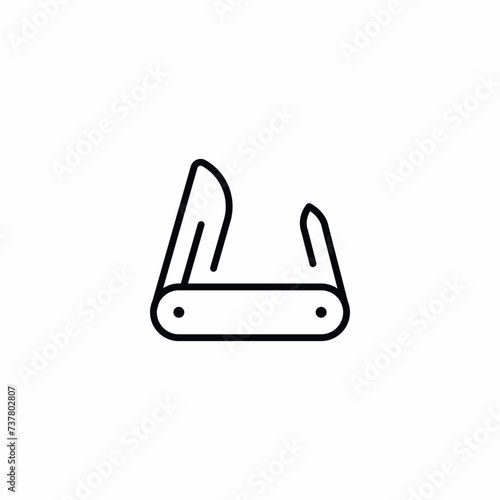 Multitool Pocket Knife Vector Icon Sign Symbol