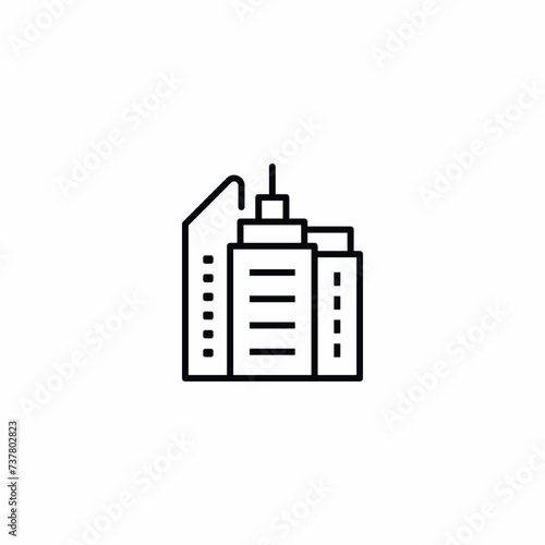 City Buildings Vector Icon Sign Symbol
