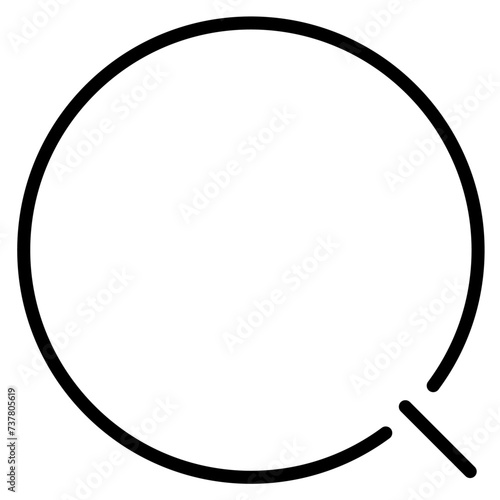 シンプルな丸い線画の吹き出し