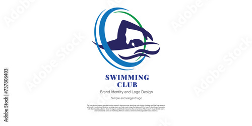 Swimming logo design for swimming club or graphic designer