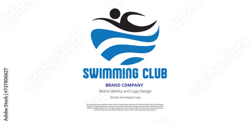 Swimming logo design for swimming club or graphic designer