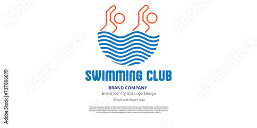 Swimming logo design for swimming club or graphic designer