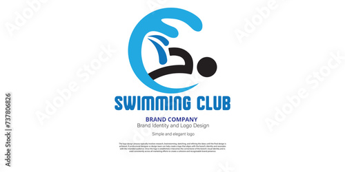 Swimming logo design for swimming club or graphic designer