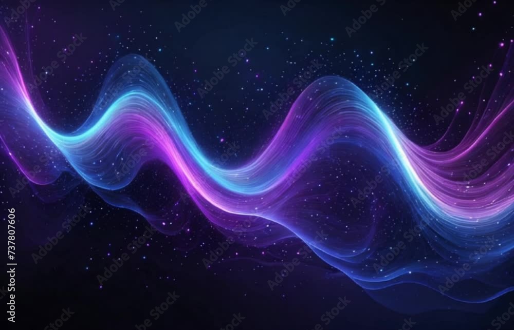 Futuristic digital flowing particles wave. Futuristic digital flowing particles wave.