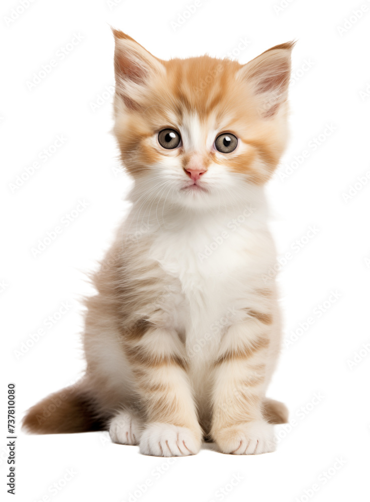 Fototapeta premium British kitten on white