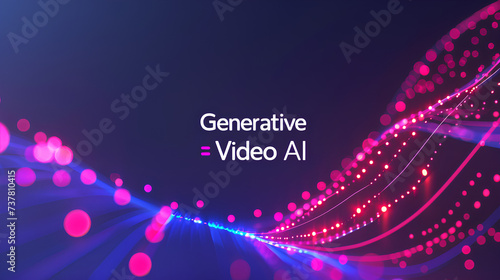Generative AI video, text to video conceptual image for presentation, and banner photo