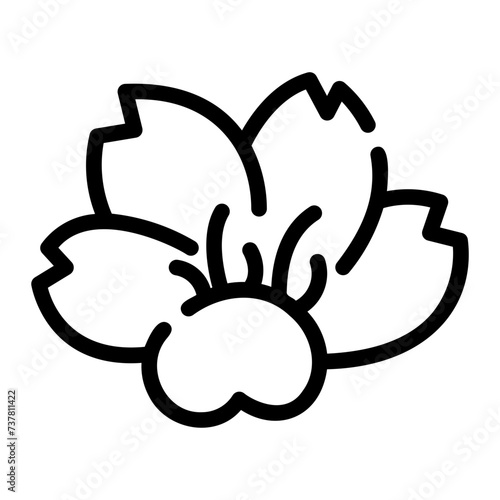 sakura Line Icon