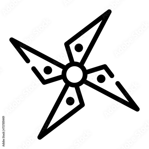 shuriken Line Icon