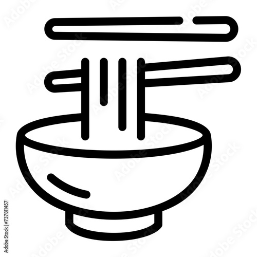 ramen Line Icon