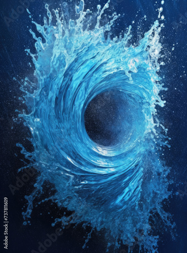 A Picture of a Blue Wave in the Ocean