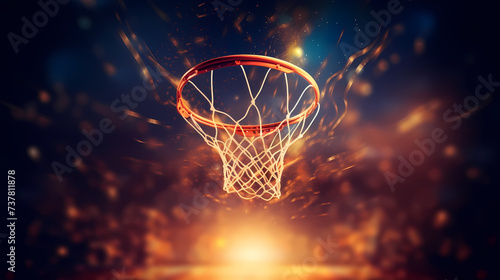 Basketball sport, basketball background close-up detail