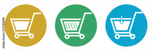 Photos Shop cart icon, buy symbol