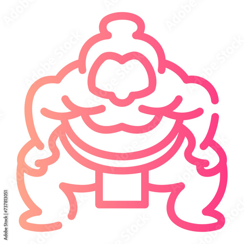 sumo Line Gradient Icon