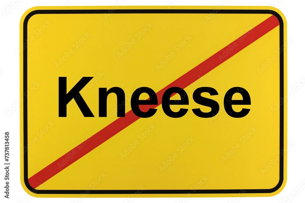 Illustration eines Ortsschildes der Gemeinde Kneese in Mecklenburg-Vorpommern Illustration eines Ortsschildes der Gemeinde Kneese in Mecklenburg-Vorpommern
