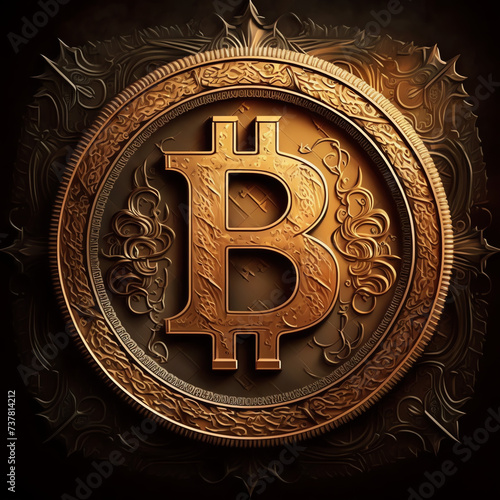 Bitcoin BTC Symbol, Crypto Currency photo