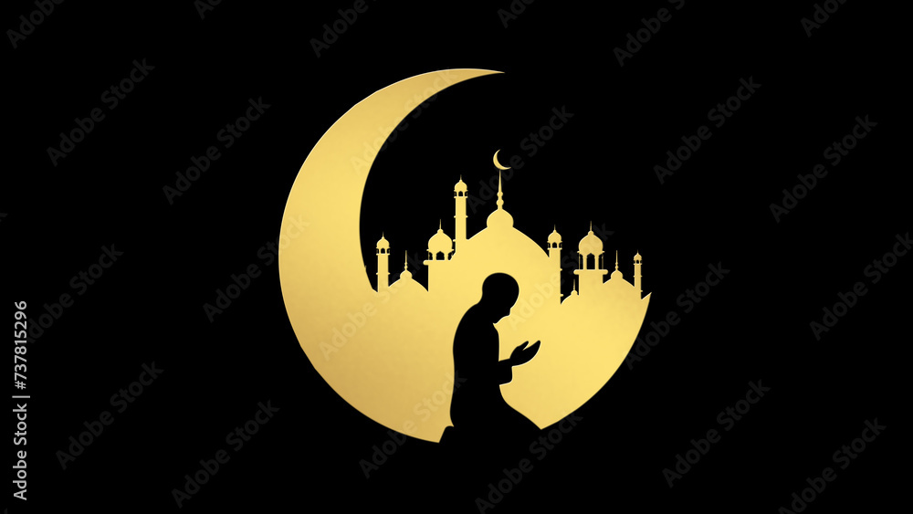 Ramadan background with alpha matte