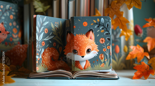 children's book about foxes with autumn ornaments