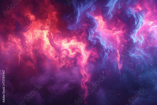 A mesmerizing display of cosmic beauty, as a vibrant magenta nebula swirls amidst the vast expanse of the universe, evoking a sense of wonder and awe at the wonders of nature in space