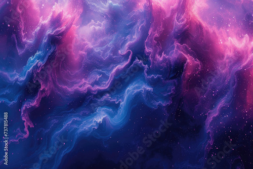 An ethereal display of vibrant hues dancing across the cosmos, mesmerizing in its kaleidoscopic blend of purple, violet, blue, magenta, and lilac