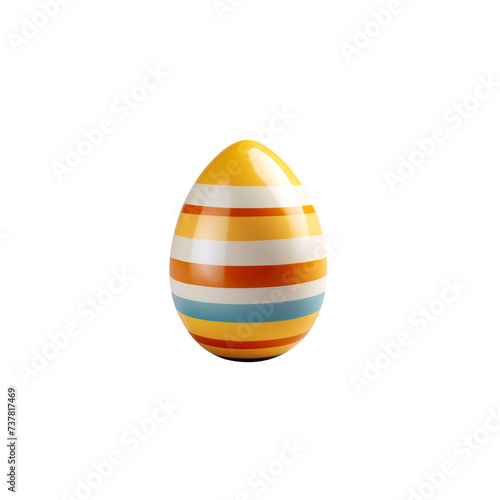 Colorful easter egg stripes isolated on white