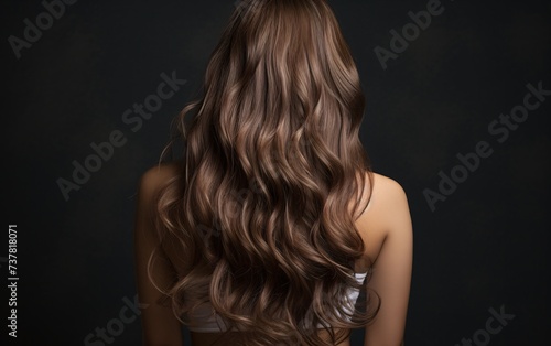 a back view of a woman's hair